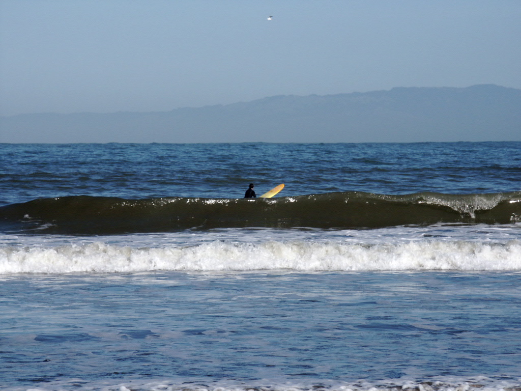 Monique & her board - Linda Mar, Pacifica, CA